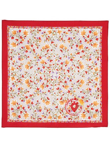 Павлопосадский шелковый платок (крепдешин) «Тополиный пух», 52×52 см, арт. 1107-5